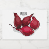 Étiquette Pour Bocaux Illustration de dessin animé Shallot (Étiquettes simples)