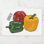 Étiquette Pour Bocaux Illustration de dessin de Capsicum (Étiquettes simples)