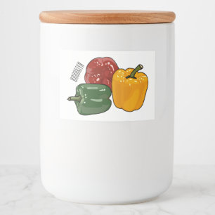 Étiquette Pour Bocaux Illustration de dessin de Capsicum