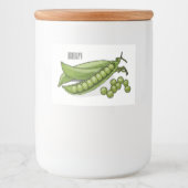 Étiquette Pour Bocaux Illustration de dessin de pois (Devant)