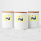 Étiquette Pour Bocaux Illustration de dessin d'imprimante (Bouteilles)