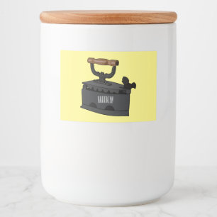 Étiquette Pour Bocaux Illustration de dessin en fer de Charbon