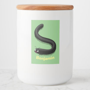 Étiquette Pour Bocaux Illustration de dessin mignon millipede