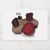 Étiquette Pour Bocaux Illustration de dessin sur la betterave (Étiquettes simples)