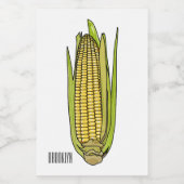 Étiquette Pour Bocaux Illustration de dessin sur le maïs (Étiquettes simples)