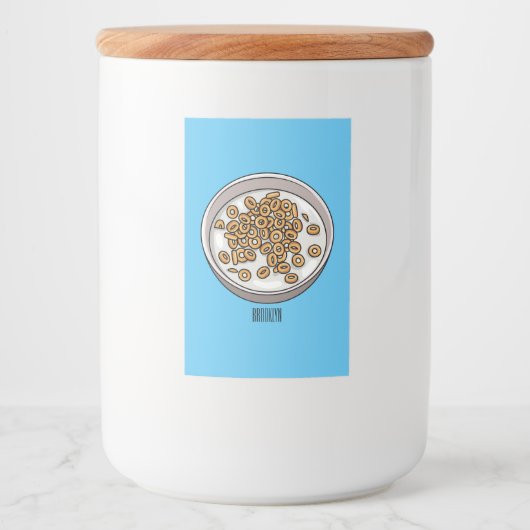 Étiquette Pour Bocaux Illustration de dessin sur les céréales (Devant)