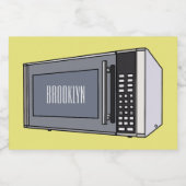 Étiquette Pour Bocaux Illustration de dessin sur micro-ondes (Étiquettes simples)