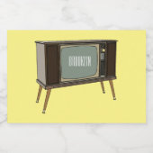 Étiquette Pour Bocaux Illustration de dessin télévisé (Étiquettes simples)