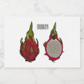 Étiquette Pour Bocaux Illustration de dragon fruit (Étiquettes simples)