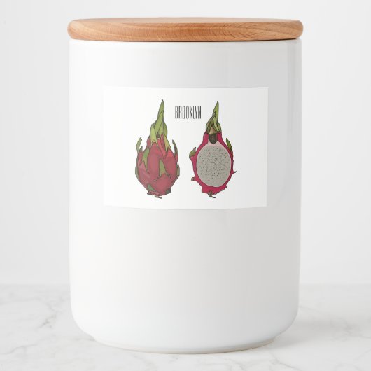 Étiquette Pour Bocaux Illustration de dragon fruit (Devant)