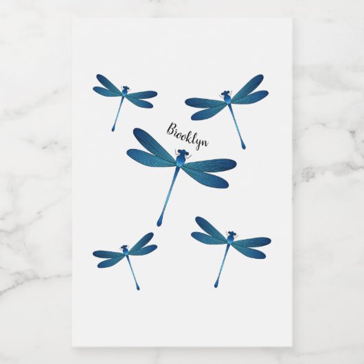 Étiquette Pour Bocaux Illustration de dragonfly (Étiquettes simples)