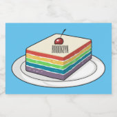 Étiquette Pour Bocaux Illustration de gâteau arc-en-ciel (Étiquettes simples)