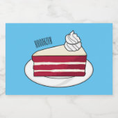 Étiquette Pour Bocaux Illustration de gâteau en velours rouge (Étiquettes simples)