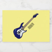 Étiquette Pour Bocaux Illustration de guitare électrique (Étiquettes simples)