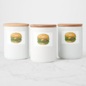 Étiquette Pour Bocaux Illustration de Hamburger (Bouteilles)