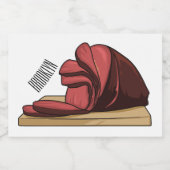 Étiquette Pour Bocaux Illustration de jambon (Étiquettes simples)