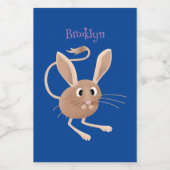 Étiquette Pour Bocaux Illustration de jerboa aux longues oreilles (Étiquettes simples)