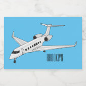 Étiquette Pour Bocaux Illustration de jet privé (Étiquettes simples)