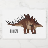 Étiquette Pour Bocaux Illustration de Kentrosaurus (Étiquettes simples)