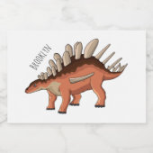 Étiquette Pour Bocaux Illustration de Kentrosaurus (Étiquettes simples)