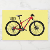 Étiquette Pour Bocaux Illustration de la bande dessinée de vélo (Étiquettes simples)