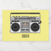 Étiquette Pour Bocaux Illustration de la bande dessinée radio (Étiquettes simples)