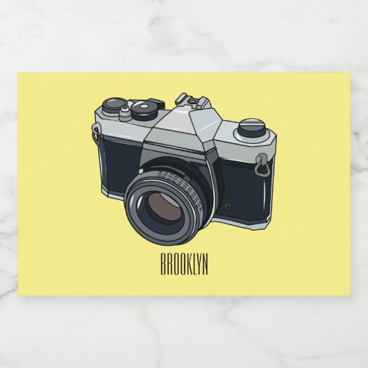 Étiquette Pour Bocaux Illustration de la caméra (Étiquettes simples)