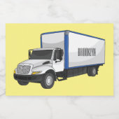 Étiquette Pour Bocaux Illustration de la caricature du camion-boîte (Étiquettes simples)