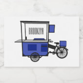 Étiquette Pour Bocaux Illustration de la charrette alimentaire (Étiquettes simples)