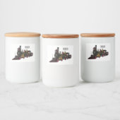 Étiquette Pour Bocaux Illustration de la locomotive à vapeur (Bouteilles)