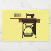 Étiquette Pour Bocaux Illustration de la machine à coudre (Étiquettes simples)