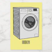 Étiquette Pour Bocaux Illustration de la machine à laver (Étiquettes simples)