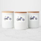 Étiquette Pour Bocaux Illustration de la moto à hélico (Bouteilles)