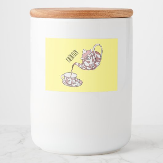 Étiquette Pour Bocaux Illustration de la série Teacup (Devant)
