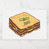 Étiquette Pour Bocaux Illustration de Lasagna (Étiquettes simples)