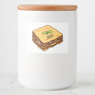 Étiquette Pour Bocaux Illustration de Lasagna