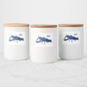 Étiquette Pour Bocaux Illustration de l'écrevisse marron bleu (Bouteilles)