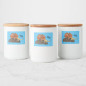 Étiquette Pour Bocaux Illustration de lézard à col frisé (Bouteilles)