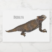 Étiquette Pour Bocaux Illustration de lézard à cornes de Regal (Étiquettes simples)