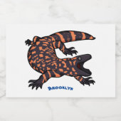 Étiquette Pour Bocaux Illustration de lézard géant affamé (Étiquettes simples)