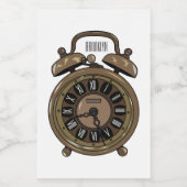 Étiquette Pour Bocaux Illustration de l'horloge d'alarme (Étiquettes simples)