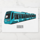 Étiquette Pour Bocaux Illustration de locomotive électrique (Étiquettes simples)