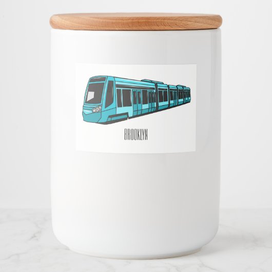 Étiquette Pour Bocaux Illustration de locomotive électrique (Devant)