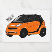 Étiquette Pour Bocaux Illustration de micro-voiture (Étiquettes simples)