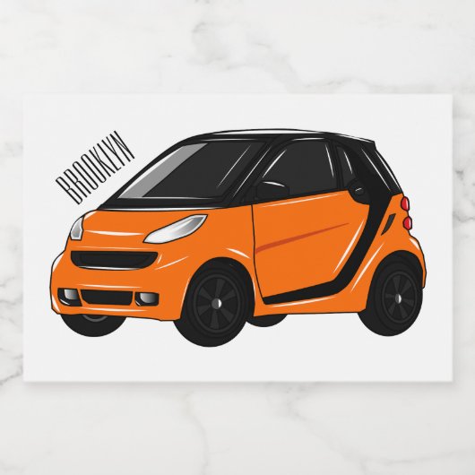 Étiquette Pour Bocaux Illustration de micro-voiture (Étiquettes simples)