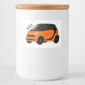 Étiquette Pour Bocaux Illustration de micro-voiture (Devant)