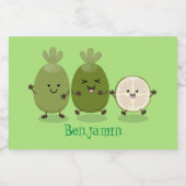Étiquette Pour Bocaux Illustration de mignonne guava feijoa (Étiquettes simples)