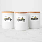 Étiquette Pour Bocaux Illustration de moto Cruiser (Bouteilles)