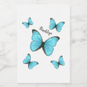 Étiquette Pour Bocaux Illustration de papillons Morpho (Étiquettes simples)