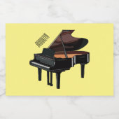 Étiquette Pour Bocaux Illustration de piano (Étiquettes simples)